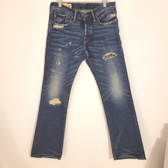 Abercrombie & Fitch Baxter low rise slim boot men's jeans size w28 L30 - Picture 1 of 16